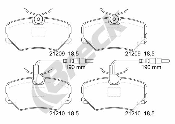 BRECK 21209 00 501 10 - Тормозные колодки 