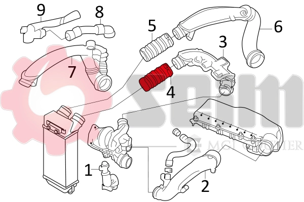 SEIM 981140 - Патрубок турбины