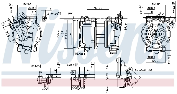 NISSENS 890051 - Компрессор кондиционера
