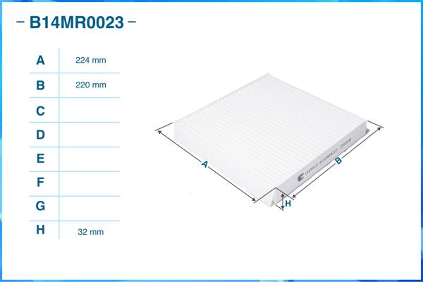 CWORKS B14MR0023 - Салонный фильтр