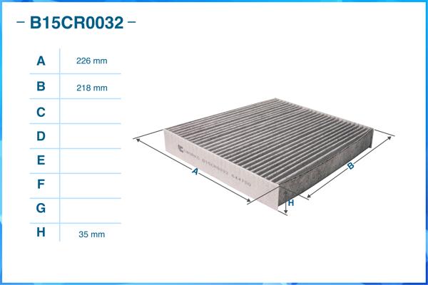 CWORKS B15CR0032 - Салонный фильтр