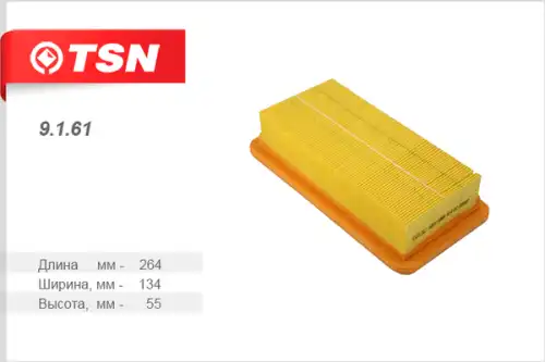 TSN-цитрон 9161 - фильтр воздушный! \ Hyunda Accent, KIA Rio 1.4/1.6 16V 05>