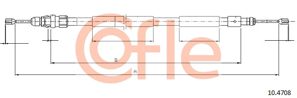 COFLE 10.4708 - Трос ручника