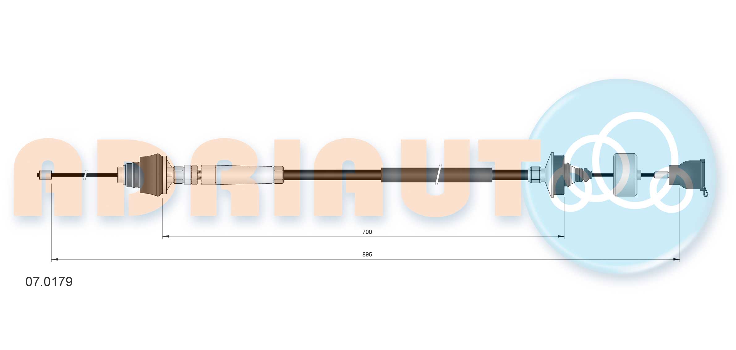 ADRIAUTO 07.0179 - Трос сцепления