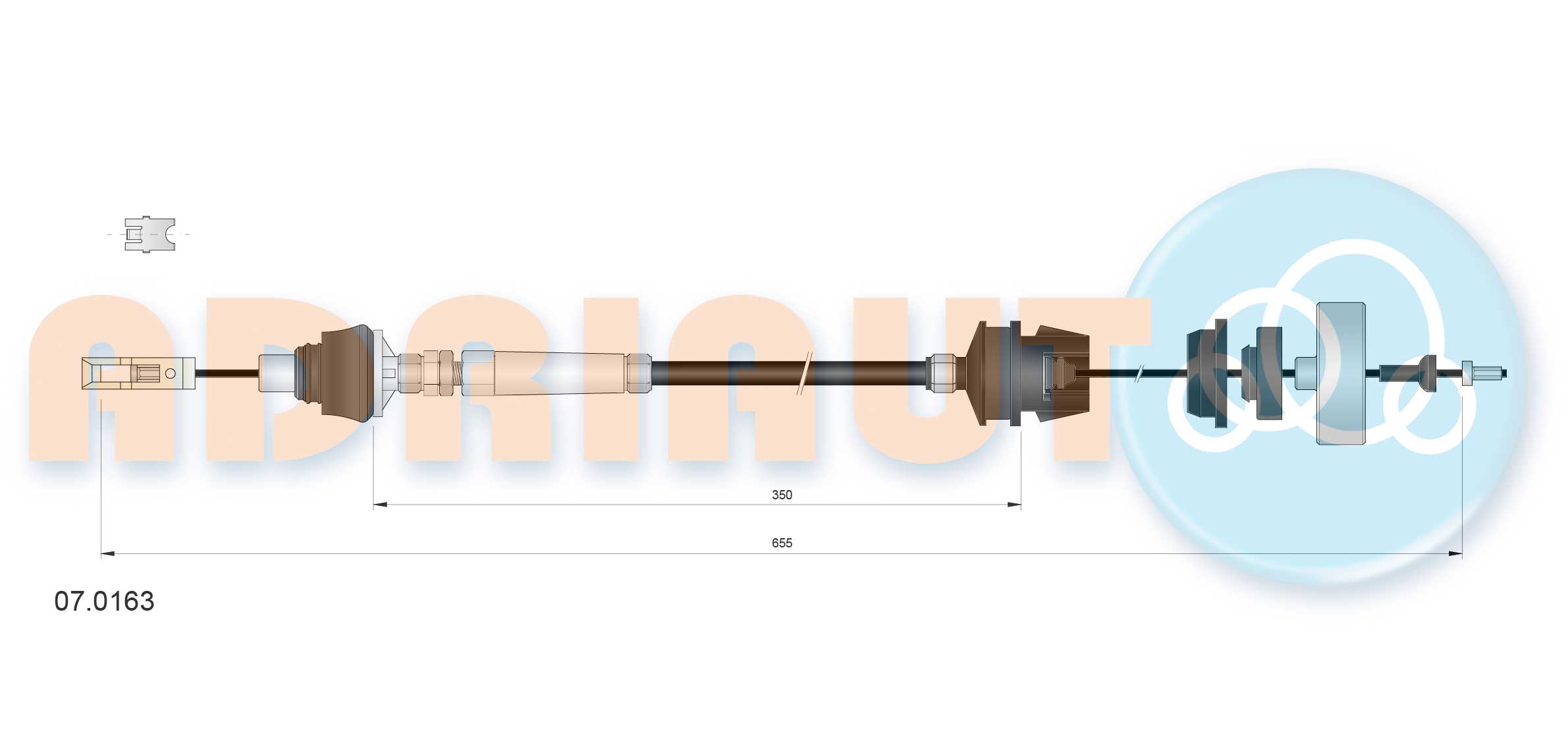ADRIAUTO 07.0163 - Трос сцепления