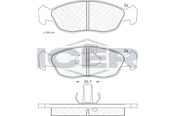 ICER 180932 - Тормозные колодки 