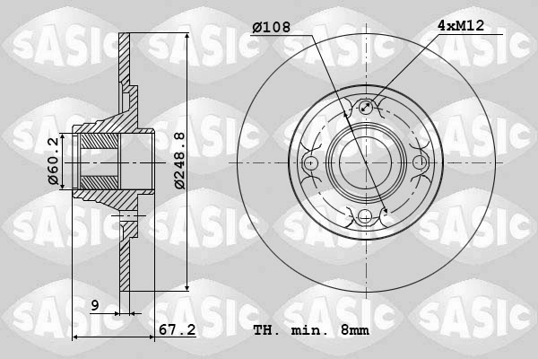 SASIC 6100005 - Тормозные диски