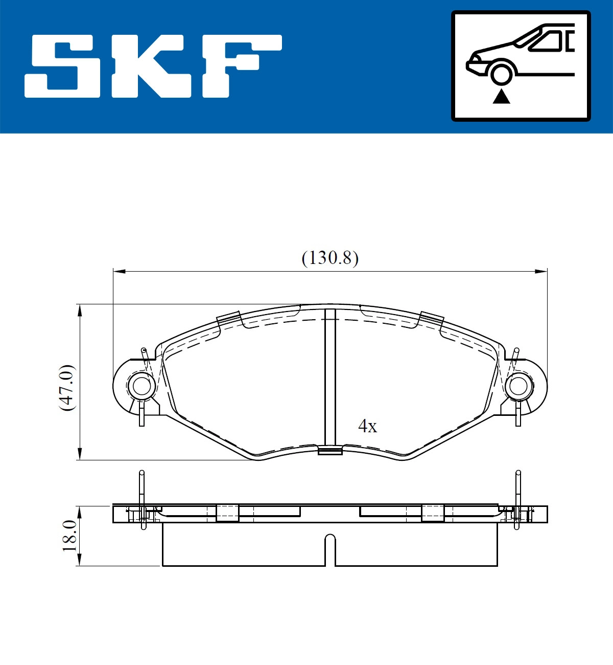 SKF VKBP 80470 - Тормозные колодки 