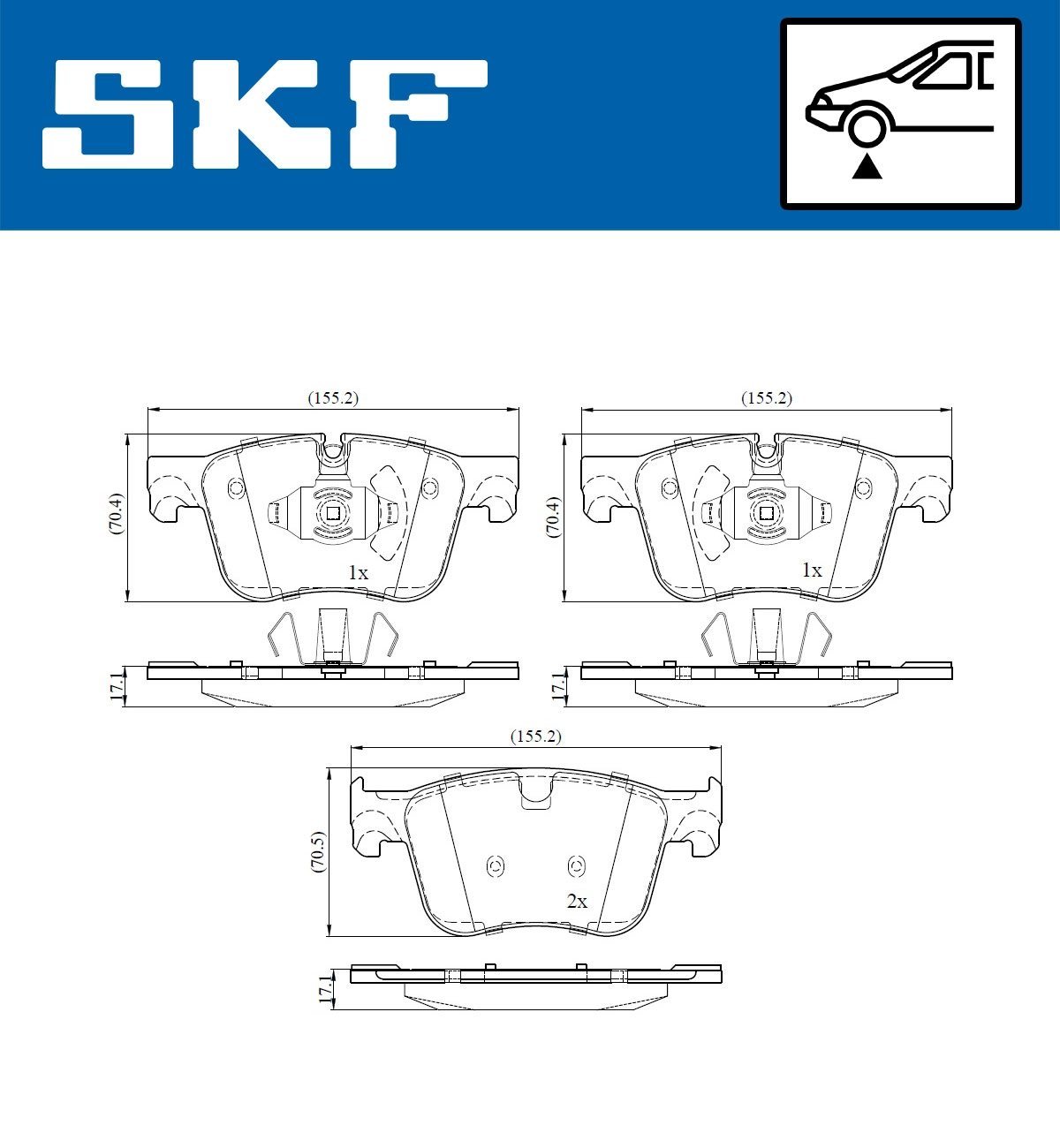 SKF VKBP 80085 - Тормозные колодки 