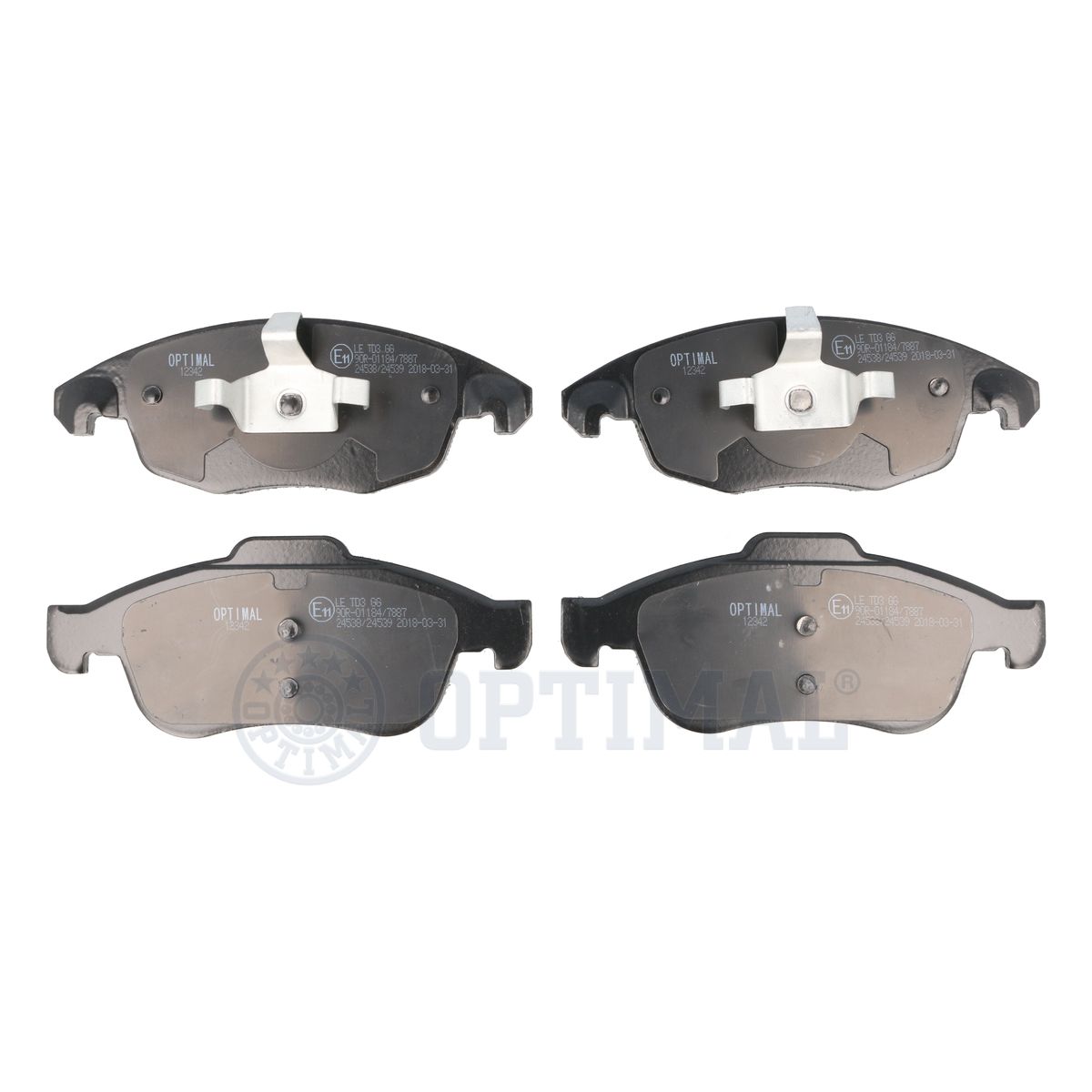 OPTIMAL BP-12342 - Тормозные колодки 