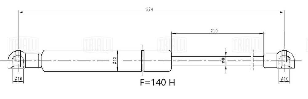 TRIALLI GS 2015 - Амортизатор багажника