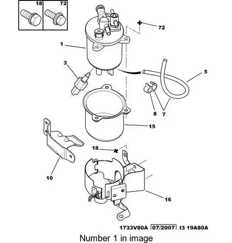 PSA 9800032780 - фильтр топливный