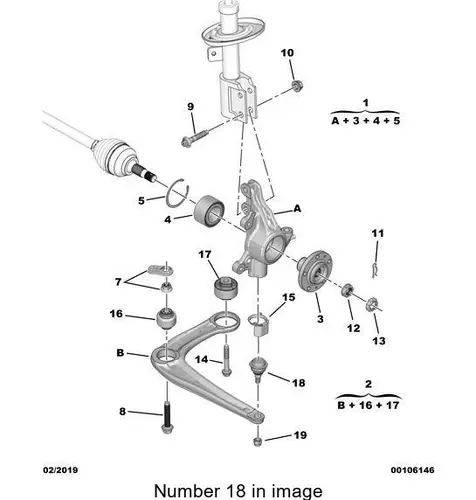 PSA 9834599080 - опора шаровая