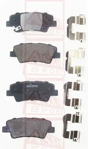 ASVA akd12204 - Колодки тормозные дисковые /комплект 4 шт/