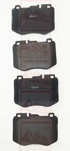 ASVA akd16106 - Колодки тормозные дисковые /комплект 4 шт/
