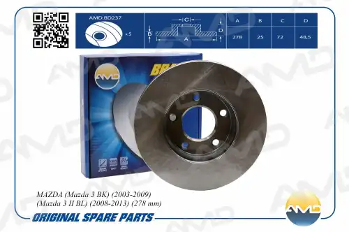 AMD amdbd237 - диск тормозной передний