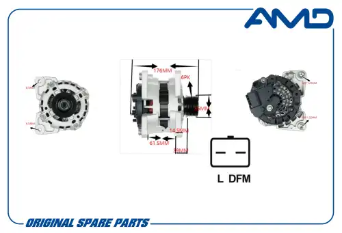 AMD amdel1185 - генератор! 90A \ Renault Logan 11-15/Logan II 13>/ Sandero 11-14