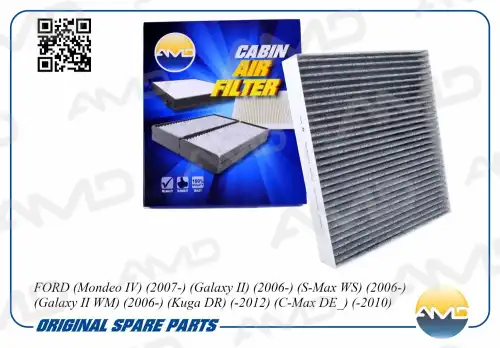 AMD amdfc727c - фильтр салона! угольный\ FORD Mondeo IV 2007>/ Galaxy II 2006>/S-Max WS 2006>