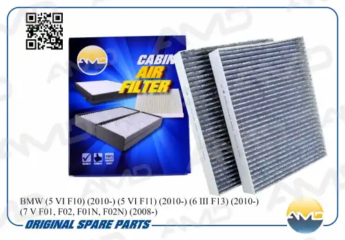 AMD amdfc777c - к-кт фильтров салона! угольные 2шт.\ BMW F01/F02/F07/F10/F12/F13 all 08>