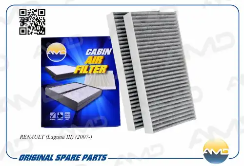 AMD amdfc848 - фильтр салона! угольный\ RENAULT Laguna III 2007>