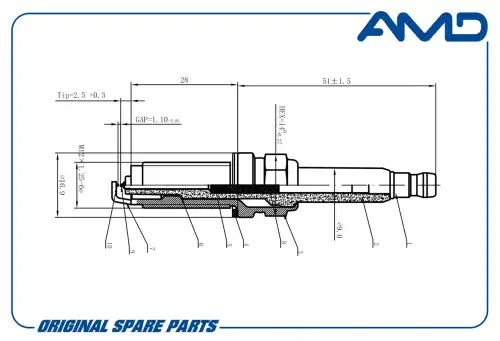 AMD amdpl111 - свеча зажигания! Iridium\ Nissan Juke 10>