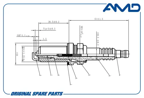 AMD amdpl113 - свеча зажигания! Nickel\ Toyota Land Cruiser 02-10