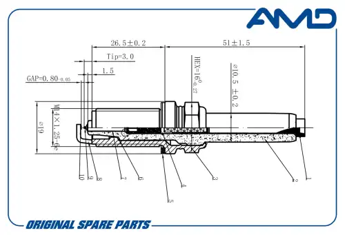 AMD amdpl129 - свеча зажигания! Platinum\ Audi A4 2.0 15>/Q3 2.0 <18, VW Tiguan 16>