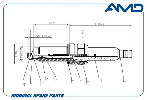AMD amdpl153 - свеча зажигания! Iridium\ Audi Q7 06-10, VW Touareg <10