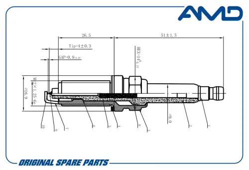 AMD amdpl159 - свеча зажигания! Iridium\ Nissan Murano 16>/Juke 10>