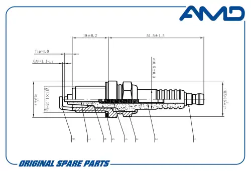 AMD amdpl72 - свеча зажигания! Nickel\ Toyota Avensis 03>/Corolla 01-08