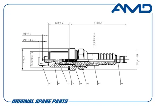 AMD amdpl73 - свеча зажигания! Nickel\ Honda Accord 95-02