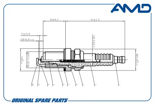 AMD amdpl78 - свеча зажигания! Platinum\ VW Tiguan 07>, Skoda Octavia 05>