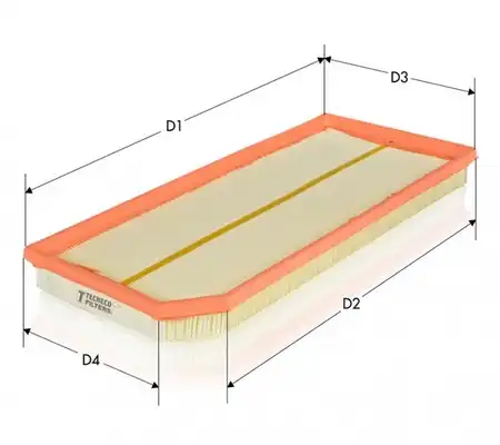 TECNECO ar9041pm - Фильтр воздушный MERCEDES-BENZ: ATEGO 3, C-CLASS (W203) 220 00-03 270 00-07 220 00-07 220 01-03 220 00-07, C-CLASS T-Model (S203) 220 01-07 220 01-07 270 01-07 220 01