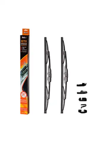 AIRLINE awbk450 - щетка стеклоочистителя! 450мм 18'' каркасная, 2 адаптера\