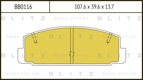 BLITZ bb0116 - колодки дисковые задние