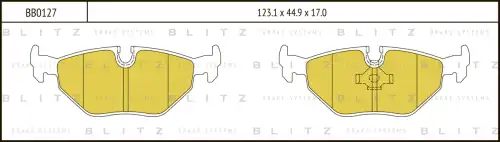 BLITZ bb0127 - колодки дисковые задние
