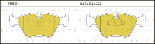 BLITZ bb0130 - Колодки тормозные дисковые BMW 3 (E36) / 5 (E34) / 7 (E32) 86->