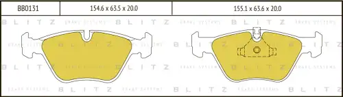 BLITZ bb0131 - колодки дисковые передние