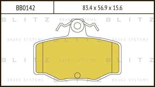 BLITZ bb0142 - колодки дисковые задние