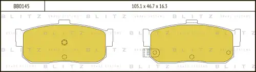 BLITZ bb0145 - колодки дисковые задние