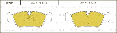 BLITZ bb0154 - колодки дисковые передние