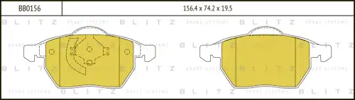 BLITZ bb0156 - Колодки тормозные дисковые AUDI A4 95-/VW Golf/Passat 91-