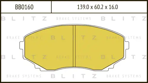 BLITZ bb0160 - Колодки тормозные дисковые MAZDA MPV I 95-100