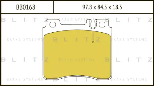 BLITZ bb0168 - Колодки тормозные дисковые MERCEDES W140 91-100