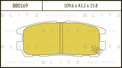 BLITZ bb0169 - Колодки тормозные дисковые GREAT WALL Hover H3/H5/Safe 02->/OPEL Frontera/Monterey 92->/ISUZU Trooper 92->