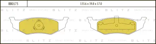 BLITZ bb0173 - колодки дисковые задние