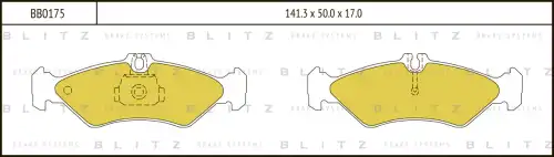 BLITZ bb0175 - Колодки тормозные дисковые MERCEDES Sprinter 2-t 95->/VW LT 28-35 II 96->