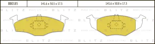 BLITZ bb0185 - Колодки тормозные дисковые /комплект 4 шт/