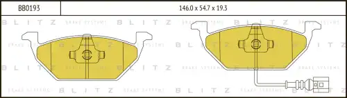 BLITZ bb0193 - колодки дисковые передние