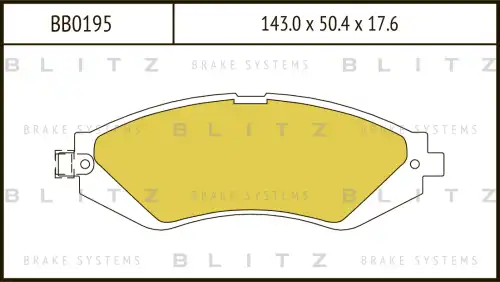 BLITZ bb0195 - колодки дисковые п.